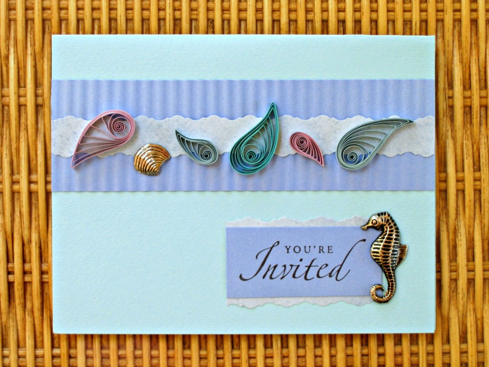 Make Your Own Seashell Invitations with Paper Quilling - The Paper