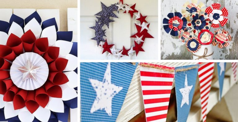 Red, White, and Blue: Quick and Easy 4th of July Paper Crafts - The ...