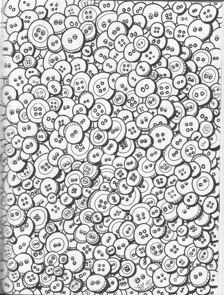 Buttons Coloring Page