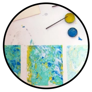 How to Do Paper Marbling with Oil & Food Coloring